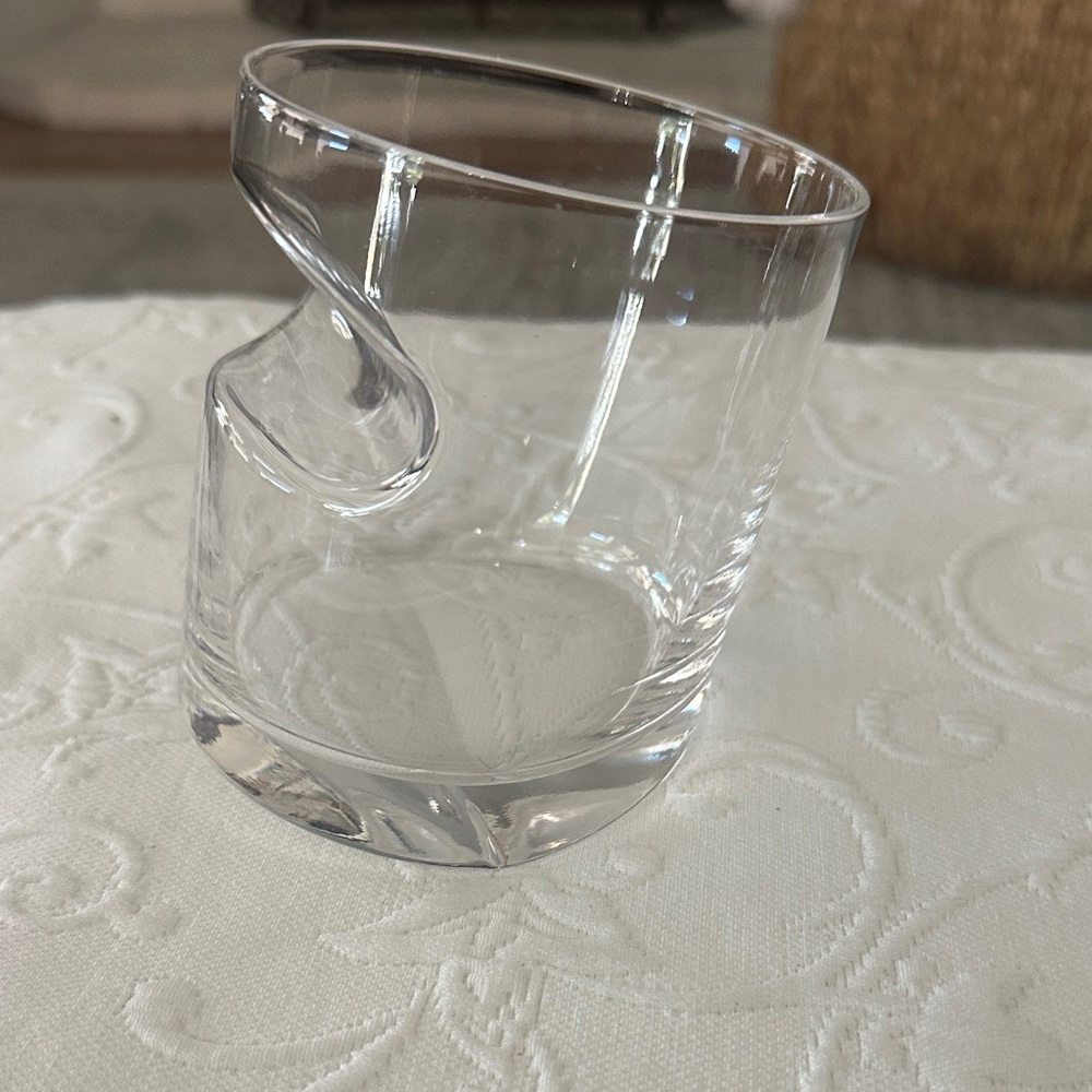 Cigar Whiskey Glass, tumbler designed to hold liquor & a cigar simultaneously.